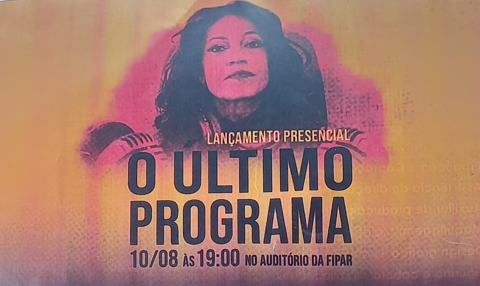 “O Último Programa”: William Pereira no lançamento hoje em Paranaíba